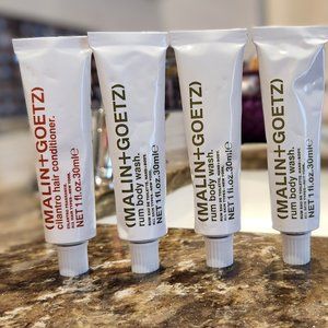 Malin and Goetz Travel Size Rum Body Wash  and Cilantro Conditioner